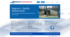 Desktop Screenshot of magnumconstruction.com